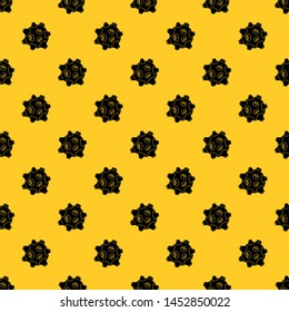 Moon with craters pattern seamless vector repeat geometric yellow for any design