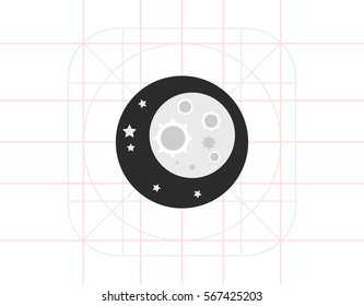 Moon with Craters Vector Icon