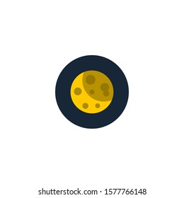 moon creative icon. flat illustration. From Space Exploration icons collection. Isolated moon sign on white background
