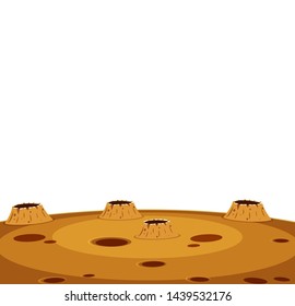 Moon creator foreground cartoon illustration