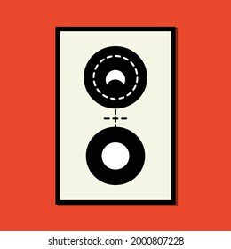 moon and crescent abstract contemporary aesthetic posters, wall art decor, mid century modern minimalist print, organic shapes, Background, Modern art vector Illustration brush painting geometric.