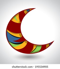 Moon crescent abstract shape