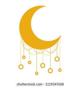 moon crescent with decoration hanging
