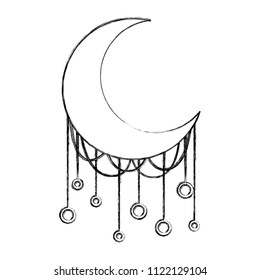 moon crescent with decoration hanging
