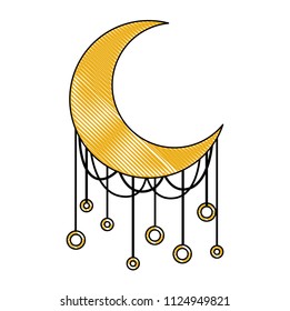 moon crescent with decoration hanging