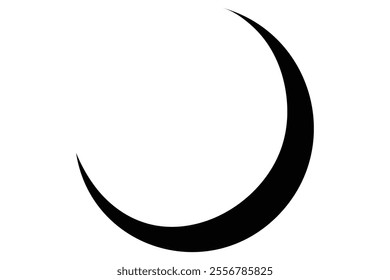 Moon crescent icon. Moon icon.  Moon silhouette vector illustration
