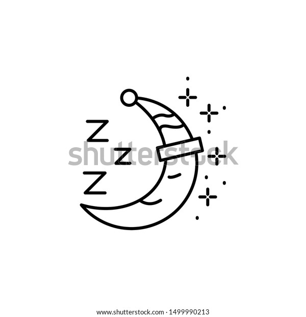 Moon
crescent sleep icon. Element of sweet dreams
icon