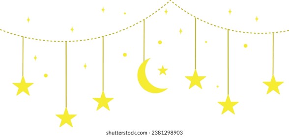 Moon Crescent and Star Dangling