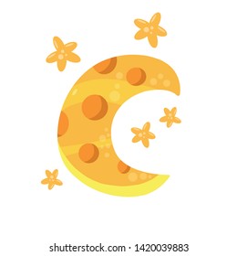 moon or crescent vector illustration