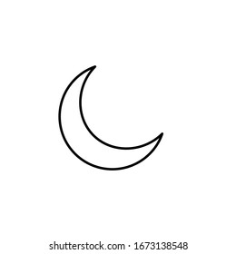 moon, crescent, weather, night vector illustration