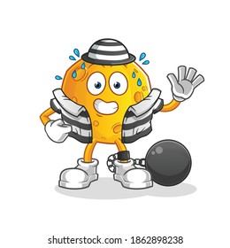 moon criminal vector. cartoon character