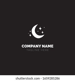 Moon Custom Logo Design Illustration