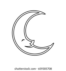 Moon cute cartoon