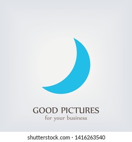 Moon and dark icon . Blackout sign .Vector .