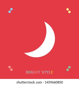 Moon and dark icon . Blackout sign .Vector. The sign of the moon. The symbol of the moon.