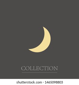 Moon and dark icon . Blackout sign .Vector. The sign of the moon. The symbol of the moon.