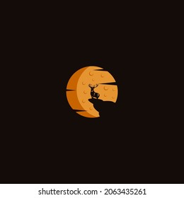 moon and deer logo cool