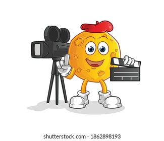 moon director mascot. cartoon vector