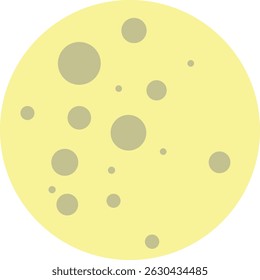 moon with dot like cheese vector