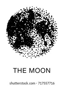 moon dot vector illustration