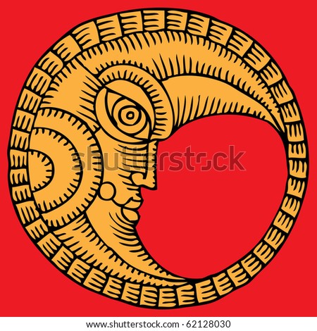 moon drawing gold