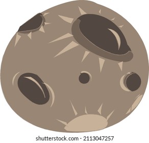 moon drawing on white background