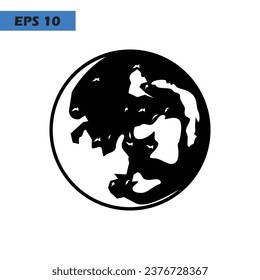 ilustración de la plantilla vectorial del logotipo del icono de la luna