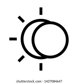 Moon eclipse flat vector icon