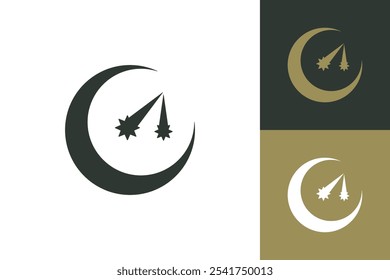 Moon Elegant Logo Vector Icon Template Illustration