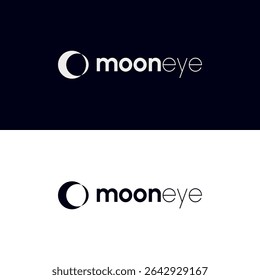 Moon Eye Lens Logo Vector Image