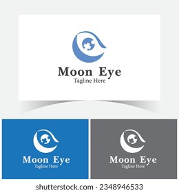 Moon Eye Logo Design template.