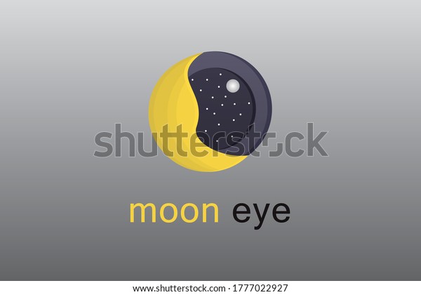 Moon Eye Logo Vector Design Template Stock Vector (Royalty Free ...