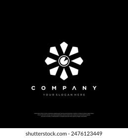Moon Eye Visión Logo Plantilla - Vector Premium Design