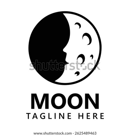 Moon Face Logo Design - Unique and Creative