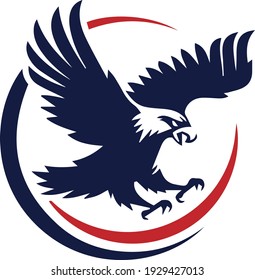 Moon Falcon initial logo design