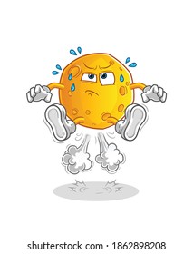 moon  fart jumping illustration. character vector