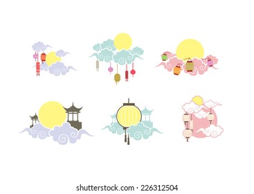 Moon festival icons