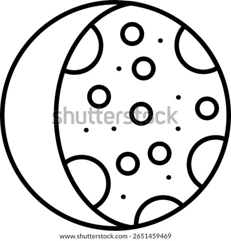Moon Filled Style Icon Design