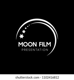 Moon Film logo vector illustration.