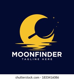moon finder logo design idea