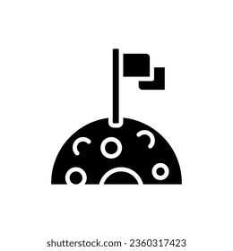 Moon Flag Filled Icon Vector Illustration