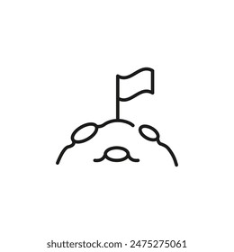 Moon flag icon. Simple moon flag icon for social media, app, and web design. Vector illustration.
