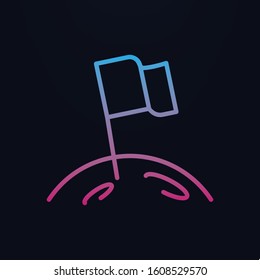 Moon flag nolan icon. Simple thin line, outline vector of space icons for ui and ux, website or mobile application
