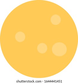 Moon, Flat design, vector illustration, isolated on white background