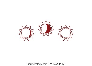Moon Flat Fortune Sticker Design