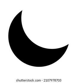 Moon flat icon. Black moon for astrology, tarot, esoteric, magic and mystic. Vector illustration isolated on white background. EPS 10