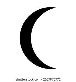 Moon flat icon. Black moon for astrology, tarot, esoteric, magic and mystic. Vector illustration isolated on white background. EPS 10