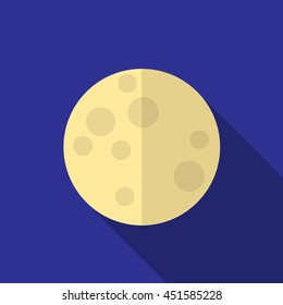 Moon flat icon illustration isolated vector sign symbol