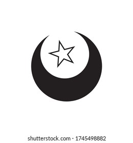 moon flat icon. Sign sun and moon. Vector logo for web design, mobile and infographics. Vector illustration eps10. Isolated on white background