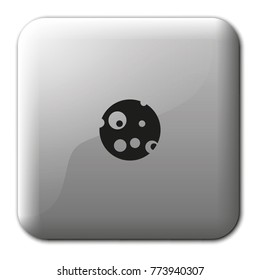 Moon flat vector icon.